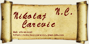 Nikolaj Carević vizit kartica